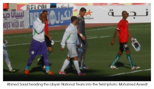 Ahmed-Saad-heading-the-Libyan-Team-into-the-field