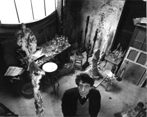 Alberto Giacometti nel suo atelier (Robert Doisneau)
